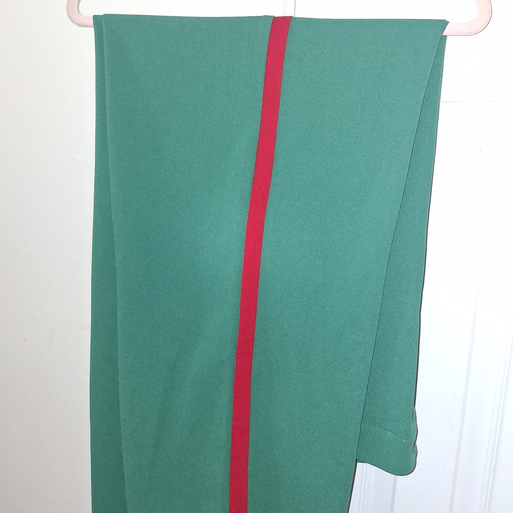 Ladies Pants Suit with Red Accent Stripe